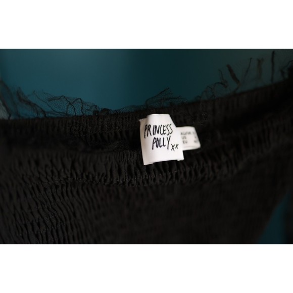 Princess Polly Dresse The Ruben Mesh Black Dress Size 8 - Picture 6 of 9